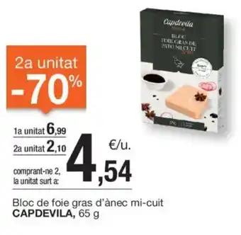 BonpreuEsclat CAPDEVILA Bloc de foie gras d'ànec mi-cuit oferta