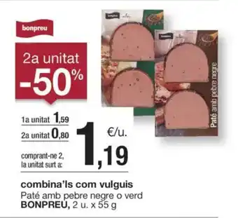 BonpreuEsclat BONPREU Paté amb pebre negre o verd oferta