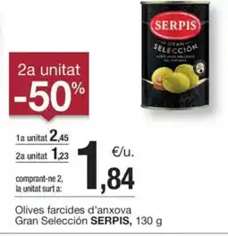 BonpreuEsclat SERPIS Olives farcides d'anxova Gran Selección oferta