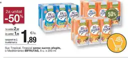 BonpreuEsclat BIFRUTAS Suc Tropical, Tropical sense sucres afegits, o Mediterráneo oferta