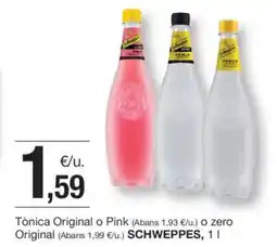 BonpreuEsclat SCHWEPPES Tònica Original o Pink o zero Original oferta