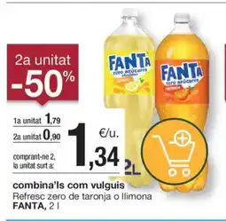 BonpreuEsclat FANTA Refresc zero de taronja o llimona oferta