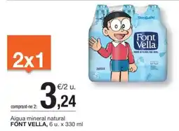 BonpreuEsclat FONT VELLA Aigua mineral natural oferta