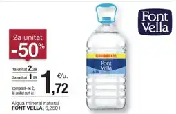BonpreuEsclat FONT VELLA Aigua mineral natural oferta