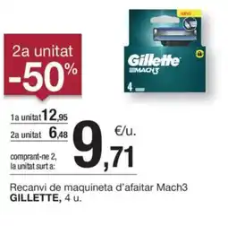 BonpreuEsclat GILLETTE Recanvi de maquineta d'afaitar Mach3 oferta