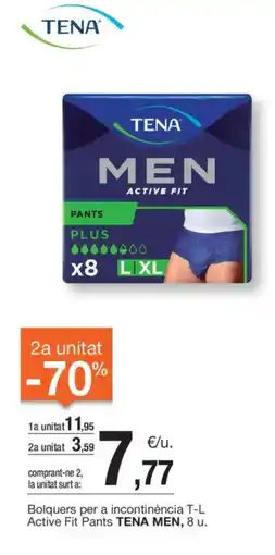 BonpreuEsclat TENA MEN Bolquers per a incontinència T-L Active Fit Pants oferta