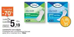 BonpreuEsclat TENA Compreses per a incontinència Discreet extra oferta