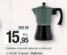 BonpreuEsclat Cafetera d'alumini apta per a inducció oferta