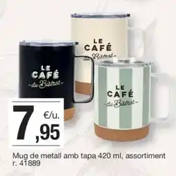 BonpreuEsclat Mug de metall amb tapa assortiment oferta