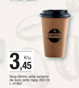 BonpreuEsclat Mug tèrmic amb exterior de suro amb tapa oferta