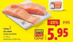 Lidl Lloms de salmó Lomos de salmón oferta