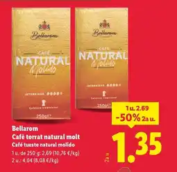 Lidl BELLAROM Cafè torrat natural molt oferta