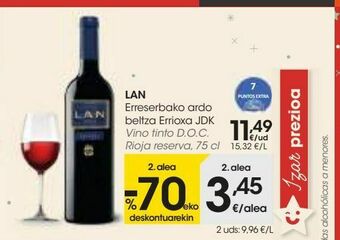 Eroski Lan vino tinto d.o.c. rioja reserva, 75 cl oferta