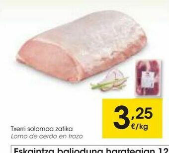 Eroski Lomo de cerdo en trozo oferta