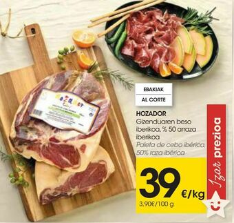 Eroski Hozador paleta de cebo ibérica, 50% raza ibérica oferta