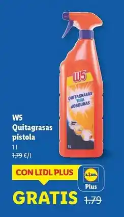 Lidl W5 - quitagrasas pistola oferta