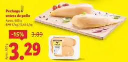 Lidl Pechuga entera de pollo oferta