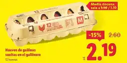 Lidl Hr - huevos de gallinas sueltas en el gallinero oferta