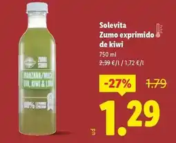 Lidl Solevita - zumo exprimido de kiwi oferta