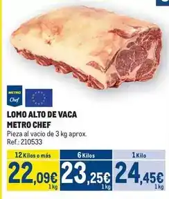 Makro Chef select - lomo alto de vaca oferta