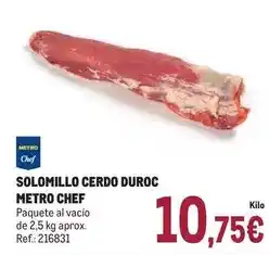 Makro Chef select - solomillo cerdo duroc oferta