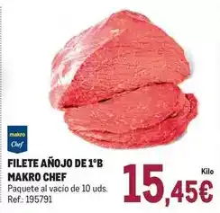 Makro Chef select - filete añojo de 1ob oferta