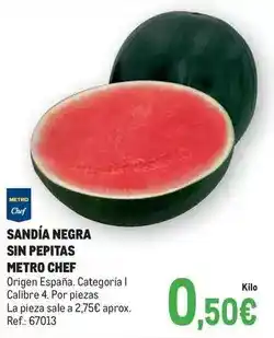 Makro Chef select - sandía negra sin pepitas oferta