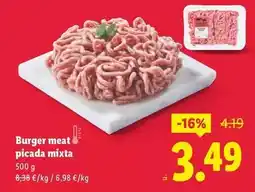 Lidl Mixta - burger meat picada oferta