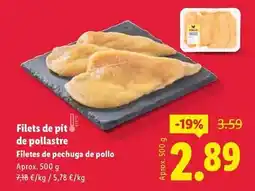 Lidl Filetes de pechuga de pollo oferta