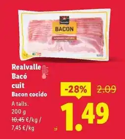 Lidl Realvalle - bacon cocido oferta