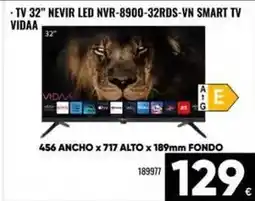 Family Cash Nevir - tv 32 led nvr-8900-32rds-vn smart tv vidaa oferta