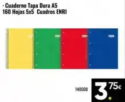 Family Cash Enri - cuaderno tapa dura a5 160 hojas 5x cuadros oferta