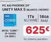 Dynos Informática Phoenix - pc aio 24 unity max 5 (blanco/negro) oferta