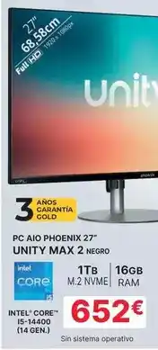 Dynos Informática Gold - pc aio hoenix 27 unity max 2 oferta