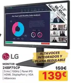 Dynos Informática Lg - monitor 24bp75cp oferta