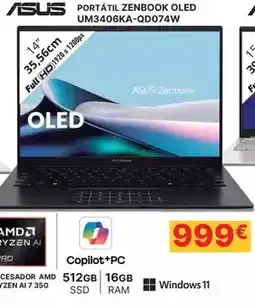 Dynos Informática Asus - portátil zenbook oled um3406ka-qd074w oferta