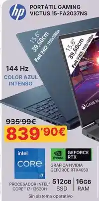 Dynos Informática Hp - portatil gaming victus 15-fa2037ns oferta