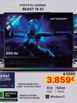 Dynos Informática Gaming - portatil beast 18 x 1 oferta