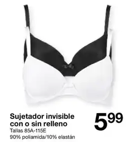 Zeeman Sujetador invisible con o sin relleno oferta