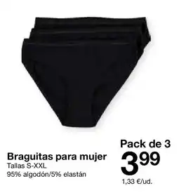 Zeeman Braguitas para mujer oferta