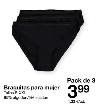 Zeeman Braguitas para mujer oferta
