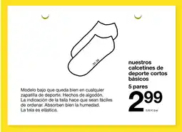 Zeeman Nuestros calcetines de deporte cortos básicos oferta