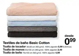 Zeeman Textiles de baño Basic Cotton oferta