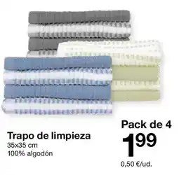 Zeeman Trapo de limpieza oferta