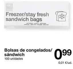 Zeeman Bolsas de congelados/ sándwich oferta
