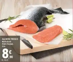 E.Leclerc Salmón fresco noruego por piezas. oferta