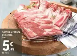 E.Leclerc Costilla fresca de cerdo. oferta
