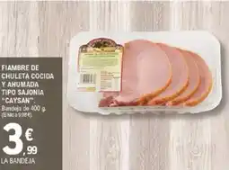 E.Leclerc CAYSAN Fiambre de chuleta cocida y ahumada tipo sajonia oferta
