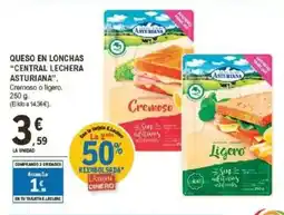 E.Leclerc ASTURIANA Queso en lonchas "central lechera oferta