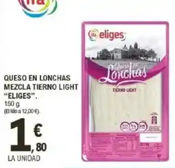 E.Leclerc IFA ELIGES Queso en lonchas mezcla tierno light oferta